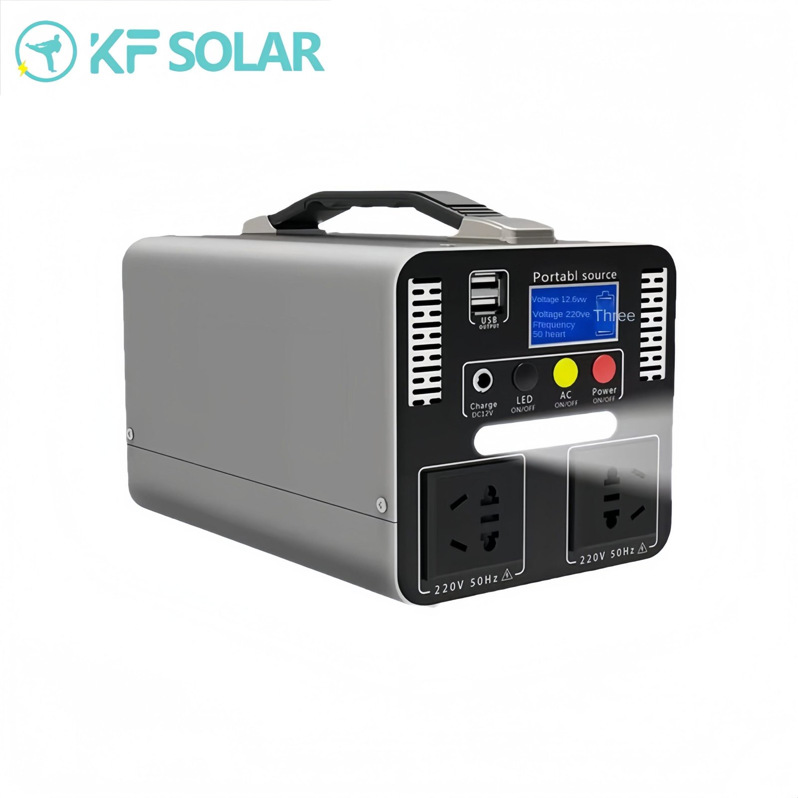 kf solar 300w home mobile energy station solar lithium backup battery set with mppt controller jump starter flashlight for home use